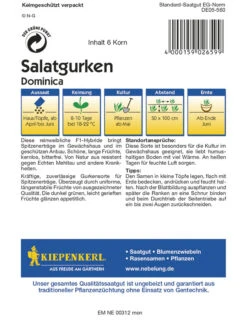 Salatgurke Dominica F1 | Salatgurkensamen Von Kiepenkerl -Samenhaus Geschäft 3444 Salatgurke Dominica F1 1