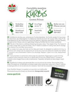 Kürbis Crown Prince F1-Hybride | Kürbissamen Von Sperli