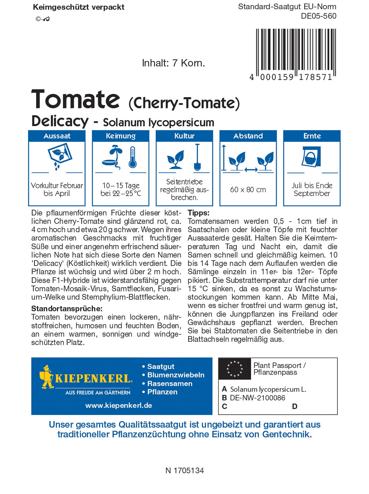 Tomate Delicacy | Tomatensamen Von Kiepenkerl 3 Tomate Delicacy | Tomatensamen Von Kiepenkerl