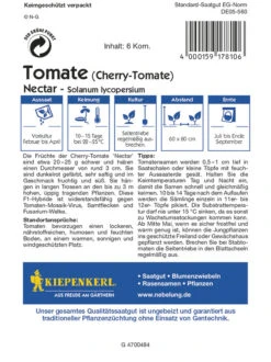 Tomate Nectar F1 | Tomatensamen Von Kiepenkerl -Samenhaus Geschäft 532463 Tomate Nectar MHD 01 2020 1