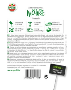 Möhren Tozresis F1 Saatband Von Sperli-Samen