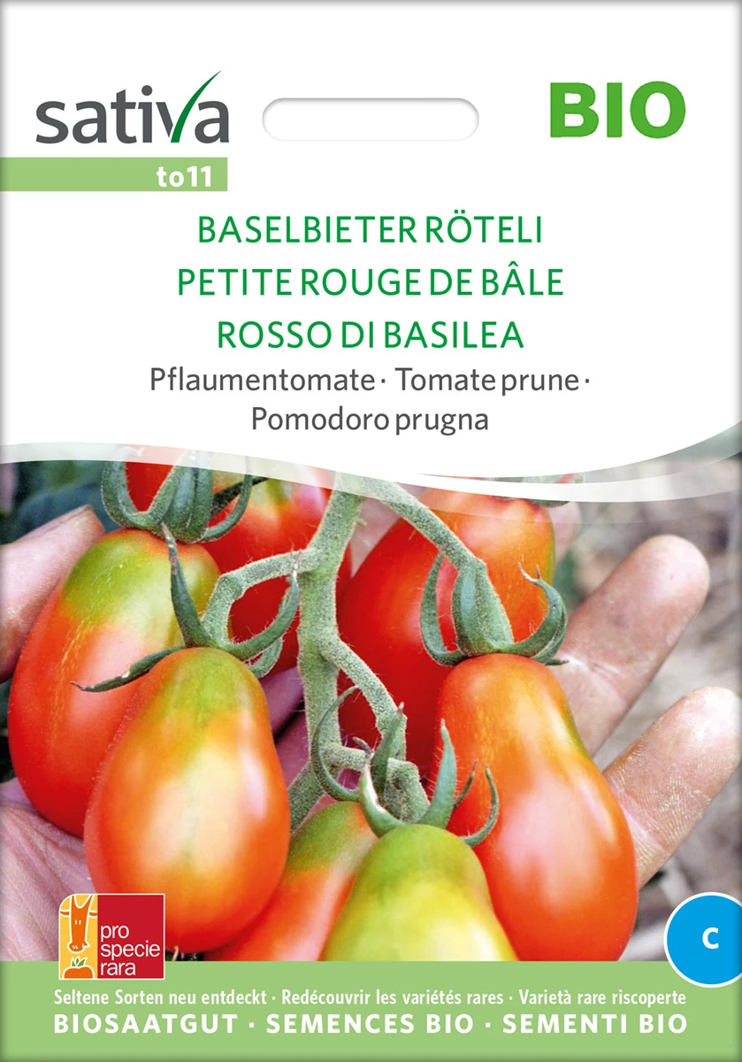 Pflaumentomate Baselbieter Röteli | BIO Eiertomatensamen Von Sativa Rheinau 4 Pflaumentomate Baselbieter Röteli | BIO Eiertomatensamen Von Sativa Rheinau – Bild 2