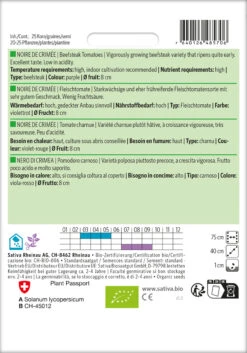 Fleischtomate Noire De Crimée | BIO Fleischtomatensamen Von Sativa Rheinau 5 Fleischtomate Noire De Crimée | BIO Fleischtomatensamen Von Sativa Rheinau -Samenhaus Geschäft 534560 BIO Fleischtomate Noire De Crimee to15 sr 1