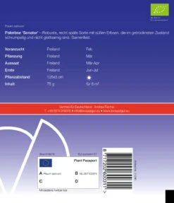 Palerbse Senator | BIO Erbsensamen Von De Bolster [MHD 12/2023]