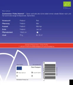 Zuckererbse Frühe Heinrich | BIO Zuckererbsensamen Von De Bolster