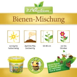 Bienen - Mischung Im 1 L Eimer | Bienenwiese Von N.L. Chrestensen -Samenhaus Geschäft 538303 Bienen Mischung im 1 l Eimer 2