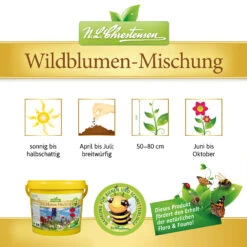Wildblumen - Mischung Im 1 L Eimer | Wildblumenwiese Von N.L. Chrestensen -Samenhaus Geschäft 538304 Wildblumen Mischung im1 l Eimer 6009 ct 3