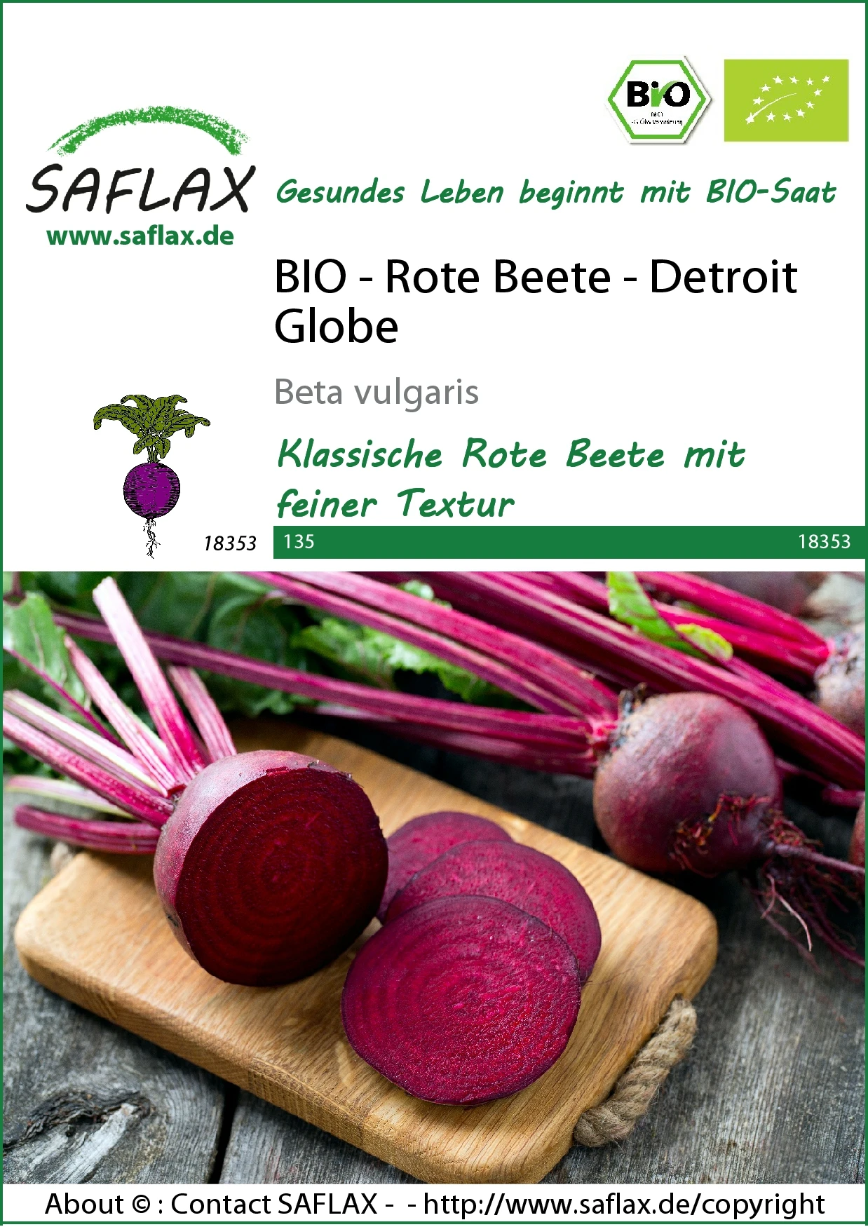 Rote Beete Detroit Globe | BIO Rote Beetesamen Von Saflax 3 Rote Beete Detroit Globe | BIO Rote Beetesamen Von Saflax