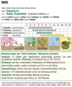 Kopfsalat Casanova | Kopfsalatsamen Von Austrosaat