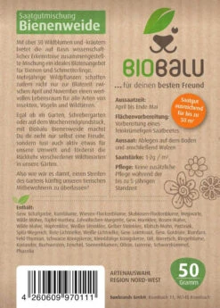 Bienenweide Region Nord-West (mehrjährig, 50 G) | Bienenwiese Von Biobalu -Samenhaus Geschäft 543483 Bienenweide Region Nord West mehrjaehrig 50 g 1
