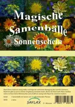 Samenbälle Sonnenschein (3 Stück) | Blumensamenmischung Von Saflax 5 Samenbälle Sonnenschein (3 Stück) | Blumensamenmischung Von Saflax -Samenhaus Geschäft 543595 Sonnenschein