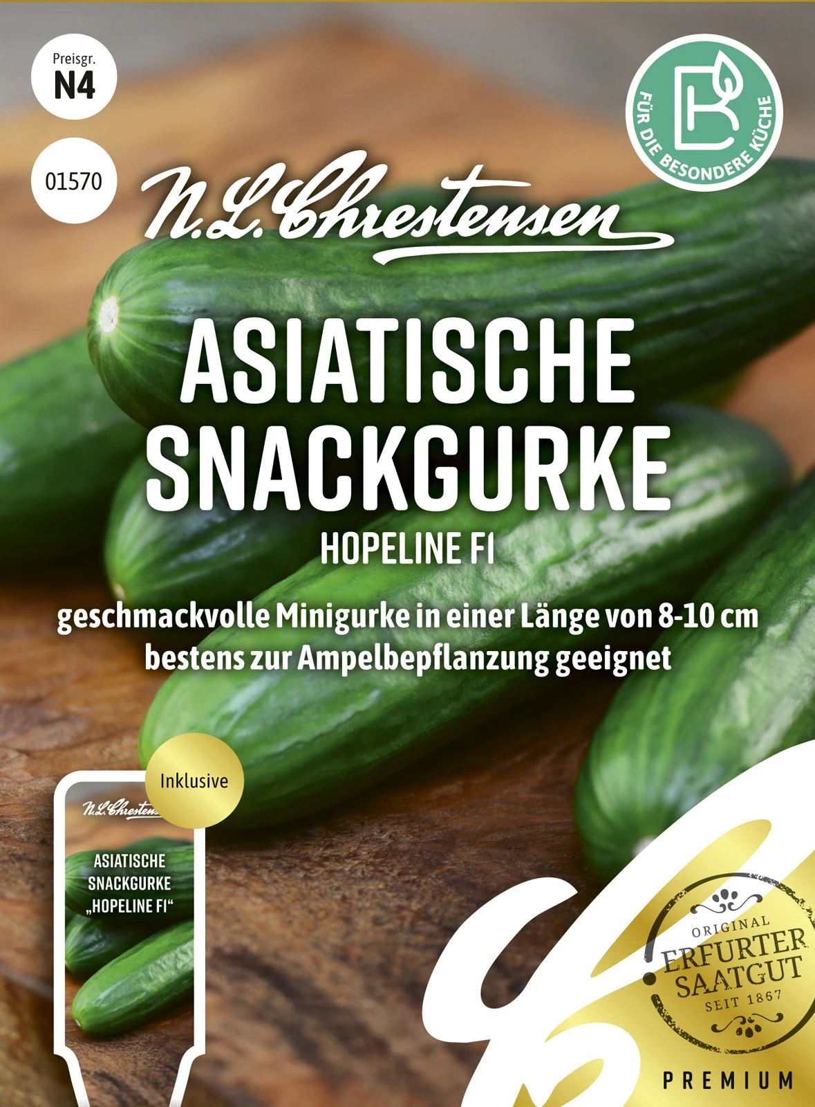 Asiatische Snackgurke Hopeline F1 | Gurkensamen Von N.L. Chrestensen 4 Asiatische Snackgurke Hopeline F1 | Gurkensamen Von N.L. Chrestensen – Bild 2