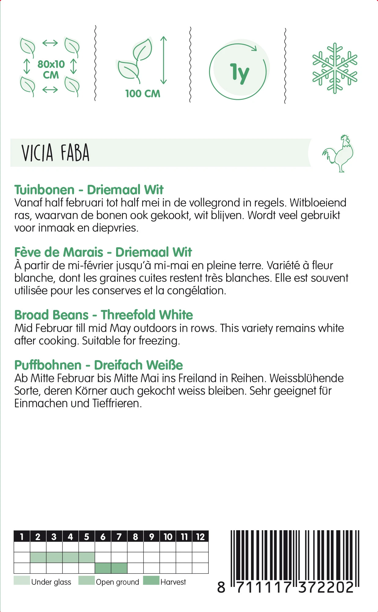 Puffbohnen Dreifach Weiße (250 G) | Puffbohnensamen Von Hortitops 3 Puffbohnen Dreifach Weiße (250 G) | Puffbohnensamen Von Hortitops