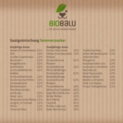 Saatgutmischung Sommerzauber (30 G) | Bienenwiese Von Biobalu -Samenhaus Geschäft 547420 Saatgutmischung Sommerzauber 30 g