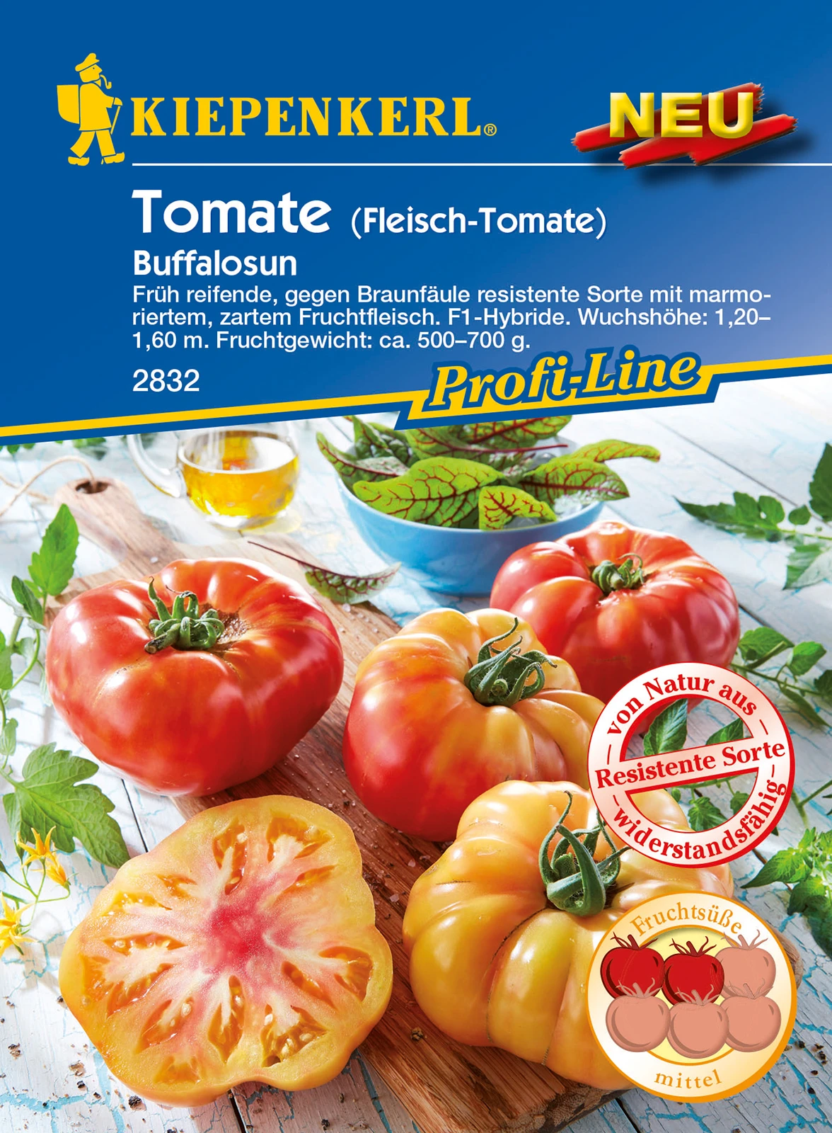 Fleisch - Tomate Buffalosun F1 | Fleischtomatensamen Von Kiepenkerl 4 Fleisch - Tomate Buffalosun F1 | Fleischtomatensamen Von Kiepenkerl – Bild 2