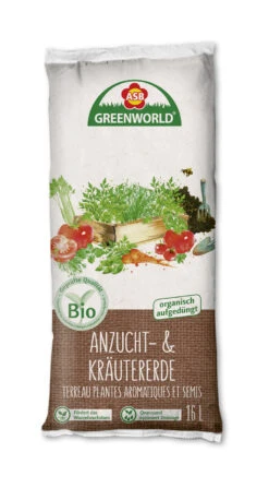 BIO Anzucht- &amp; Kräutererde (16 L) | Aussaaterde Von ASB Greenworld
