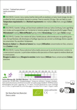 Karotte Dolciva (Saatband) | BIO Möhrensamen Von Sativa Rheinau 5 Karotte Dolciva (Saatband) | BIO Möhrensamen Von Sativa Rheinau -Samenhaus Geschäft 549730 BIO Karotte Dolciva Saatband ka23s sr 1