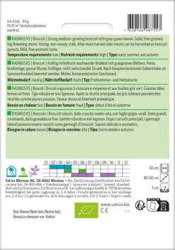 Brokkoli Rasmus | BIO Brokkolisamen Von Sativa Rheinau