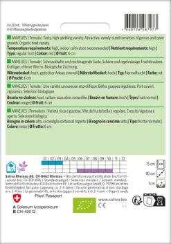 Tomate Annelies | BIO Stabtomatensamen Von Sativa Rheinau