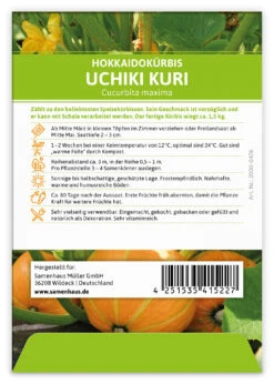 Hokkaidokürbis Uchiki Kuri (100 Stück) | Hokkaidokürbissamen Von FLORTUS -Samenhaus Geschäft 549859 Hokkaidokuerbis Uchiki Kuri 100 Stueck 2000 0476 100x 2