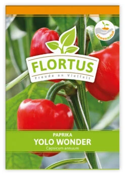 Paprika Yolo Wonder (100 Stück) | Paprikasamen Von FLORTUS -Samenhaus Geschäft 549869 Paprika Yolo Wonder 100 Stueck 2000 0486 100x 1