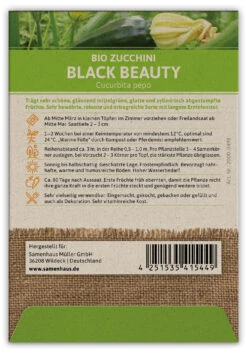 Zucchini Black Beauty (100 Stück) | BIO Zucchinisamen Von FLORTUS