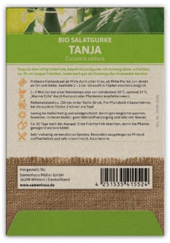 Salatgurke Tanja (100 Stück) | BIO Gurkensamen Von FLORTUS -Samenhaus Geschäft 549889 BIO Salatgurke Tanja 100 Stueck 2000 0506 100x 2