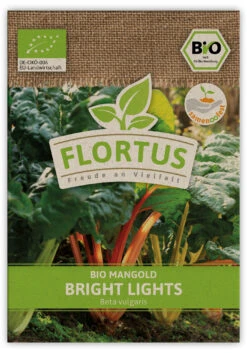 Mangold Bright Lights (100 Stück) | BIO Mangoldsamen Von FLORTUS -Samenhaus Geschäft 549892 BIO Mangold Rhubarb Chard 100 Stueck 2000 0509 100x 1