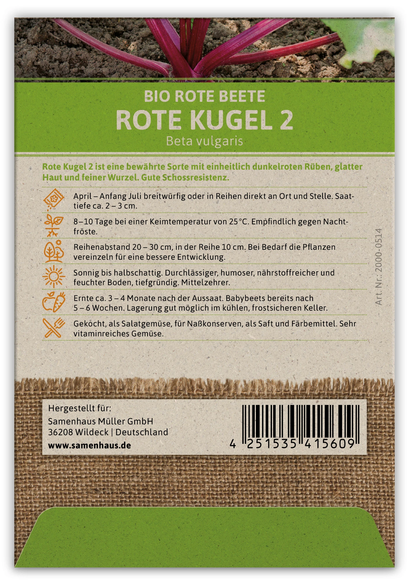 Rote Beete Rote Kugel 2 (100 Stück) | BIO Rote Beetesamen Von FLORTUS 3 Rote Beete Rote Kugel 2 (100 Stück) | BIO Rote Beetesamen Von FLORTUS