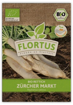 Rettich Zürcher Markt (100 Stück) | BIO Rettichsamen Von FLORTUS