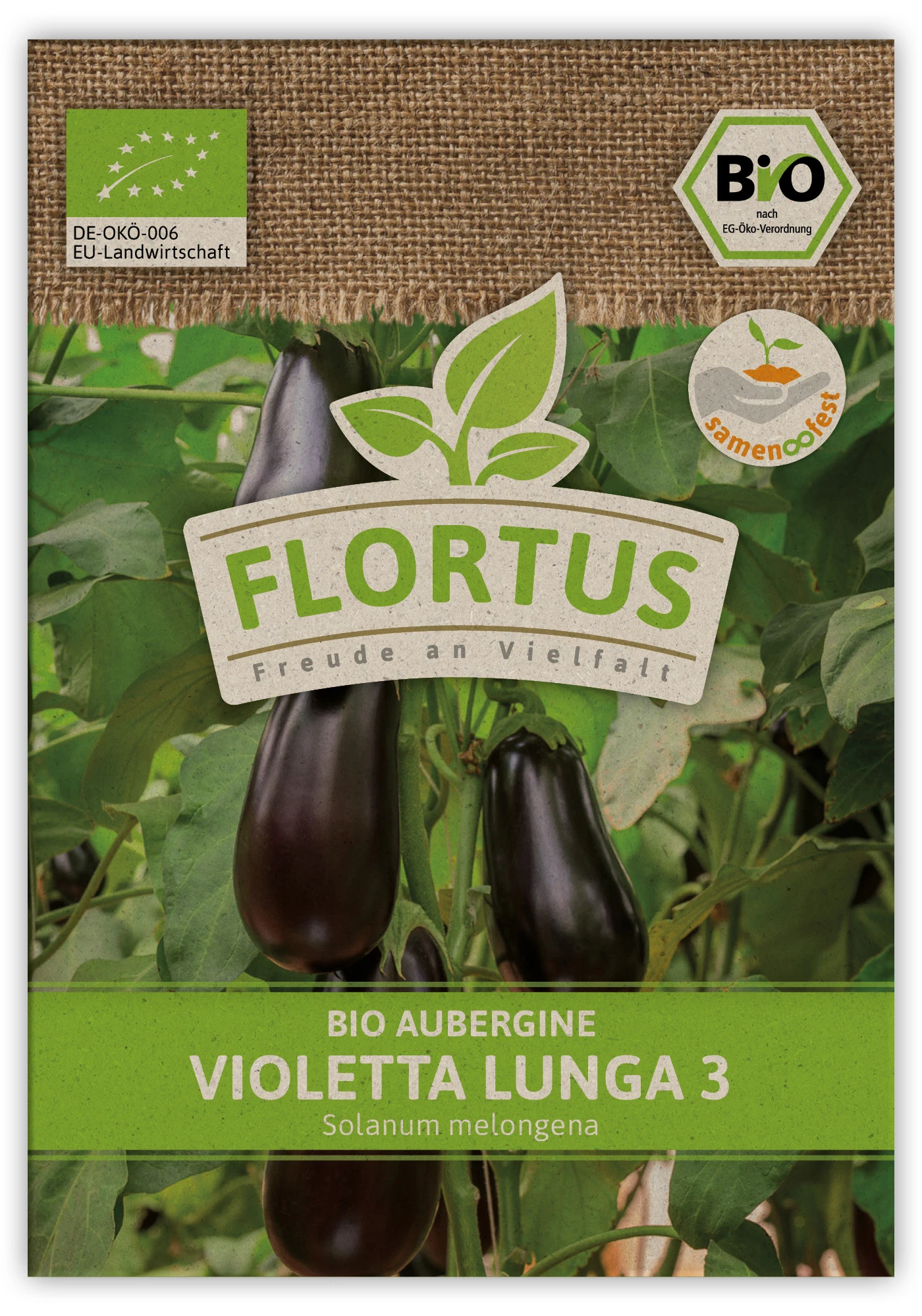 Aubergine Violetta Lunga 3 (100 Stück) | BIO Auberginensamen Von FLORTUS 3 Aubergine Violetta Lunga 3 (100 Stück) | BIO Auberginensamen Von FLORTUS