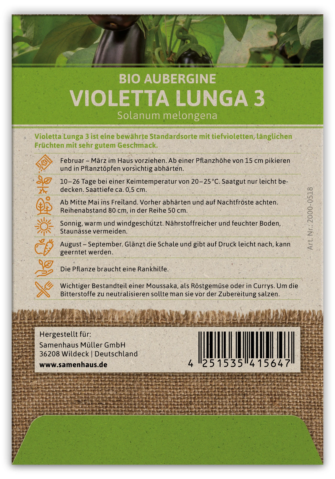 Aubergine Violetta Lunga 3 (100 Stück) | BIO Auberginensamen Von FLORTUS 4 Aubergine Violetta Lunga 3 (100 Stück) | BIO Auberginensamen Von FLORTUS – Bild 2