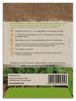 Kräuter Der Provence (Saatscheiben) | BIO Saatbänder &amp; Saatplatten Von FLORTUS -Samenhaus Geschäft 550316 BIO Kraeuter der Provence Saatscheiben 2000 0544 1