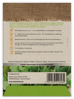 Italienische Kräuter (Saatscheiben) | BIO Saatbänder & Saatplatten Von FLORTUS