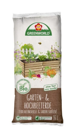 Garten- &amp; Hochbeeterde Ohne Torf (16 L) | BIO Pflanzerde Von ASB Greenworld