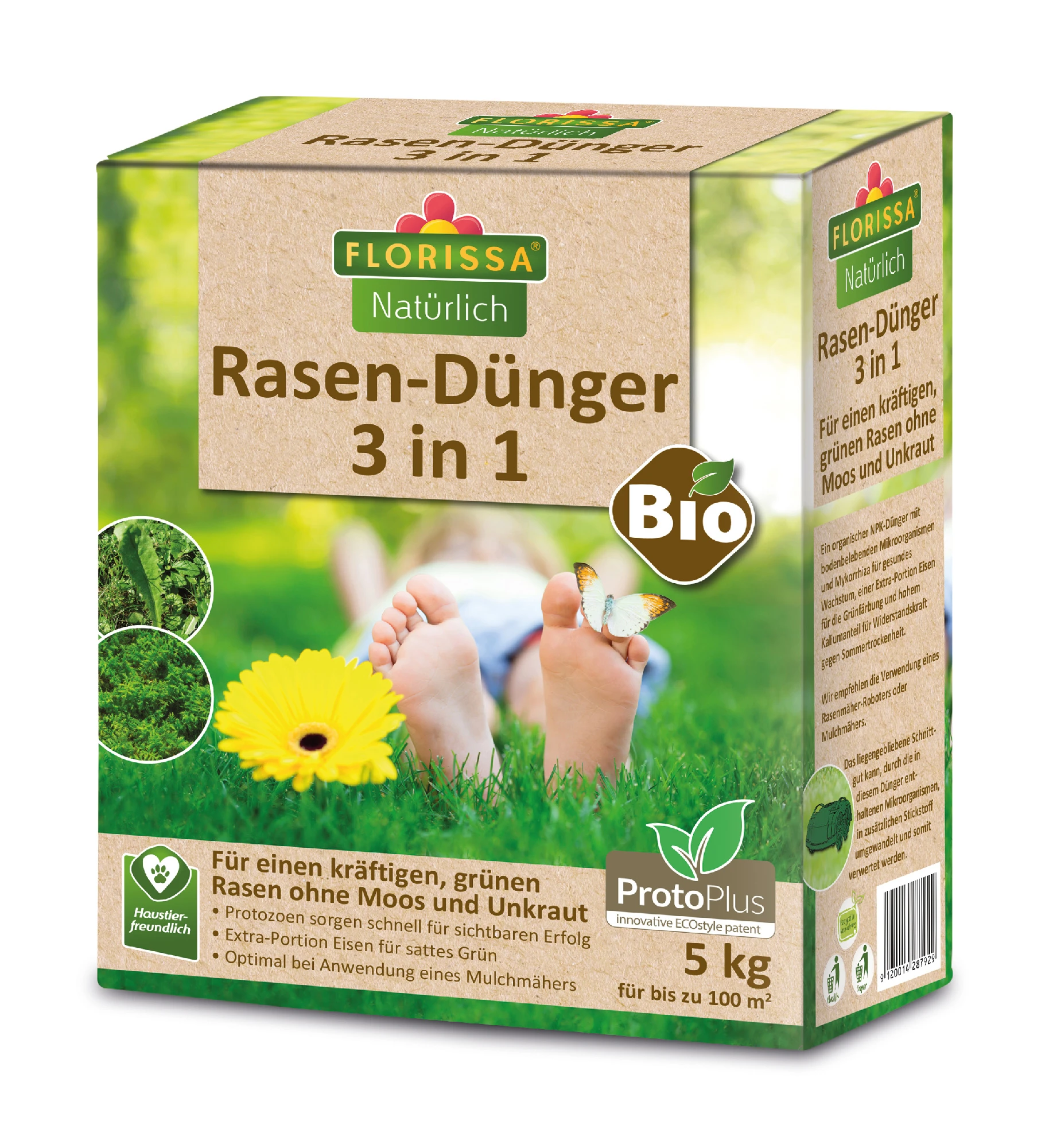 Proto Plus Rasendünger "3 In 1" (5 Kg) | BIO Rasendünger Von Florissa 4 Proto Plus Rasendünger "3 In 1" (5 Kg) | BIO Rasendünger Von Florissa – Bild 2