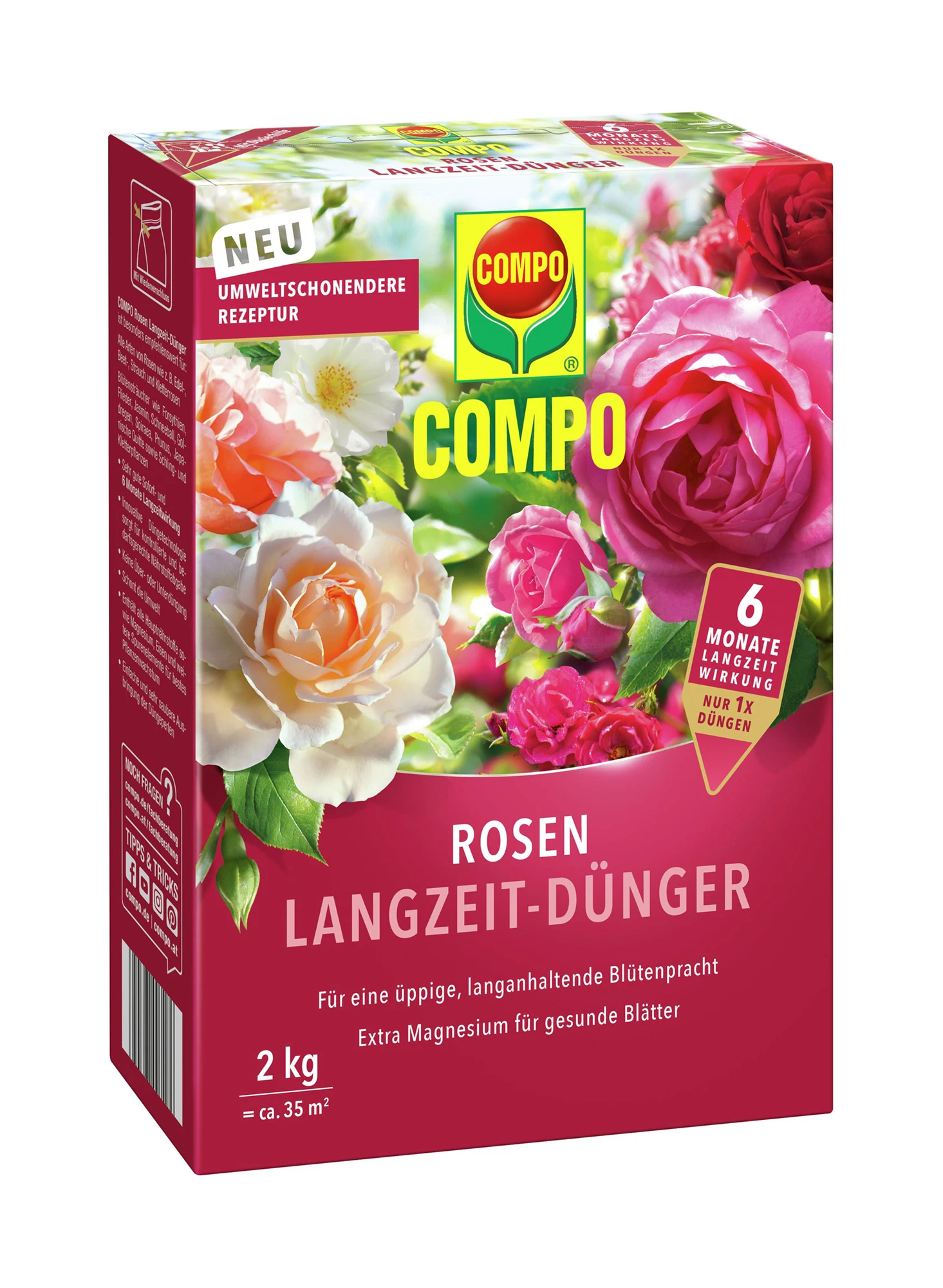 Rosen Langzeit-Dünger (2 Kg) | Dünger Von COMPO 3 Rosen Langzeit-Dünger (2 Kg) | Dünger Von COMPO