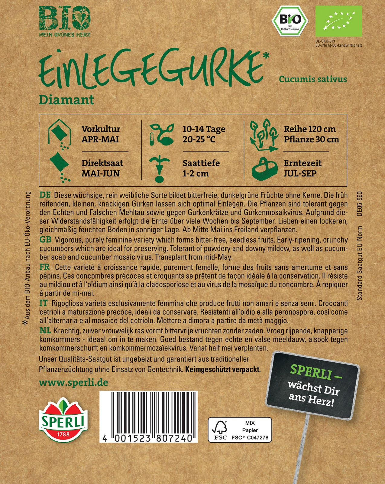 Einlegegurke Diamant | Einlegegurkensamen Von Sperli 3 Einlegegurke Diamant | Einlegegurkensamen Von Sperli