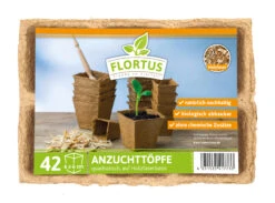 6 X 6 Cm Anzuchttopf Quadratisch Auf Holzfaser Basis | Anzuchttöpfe Von FLORTUS -Samenhaus Geschäft 552316 6 x 6 cm Anzuchttopf quadratisch auf Holzfaser Basis 42 Stueck 2000 0608 0