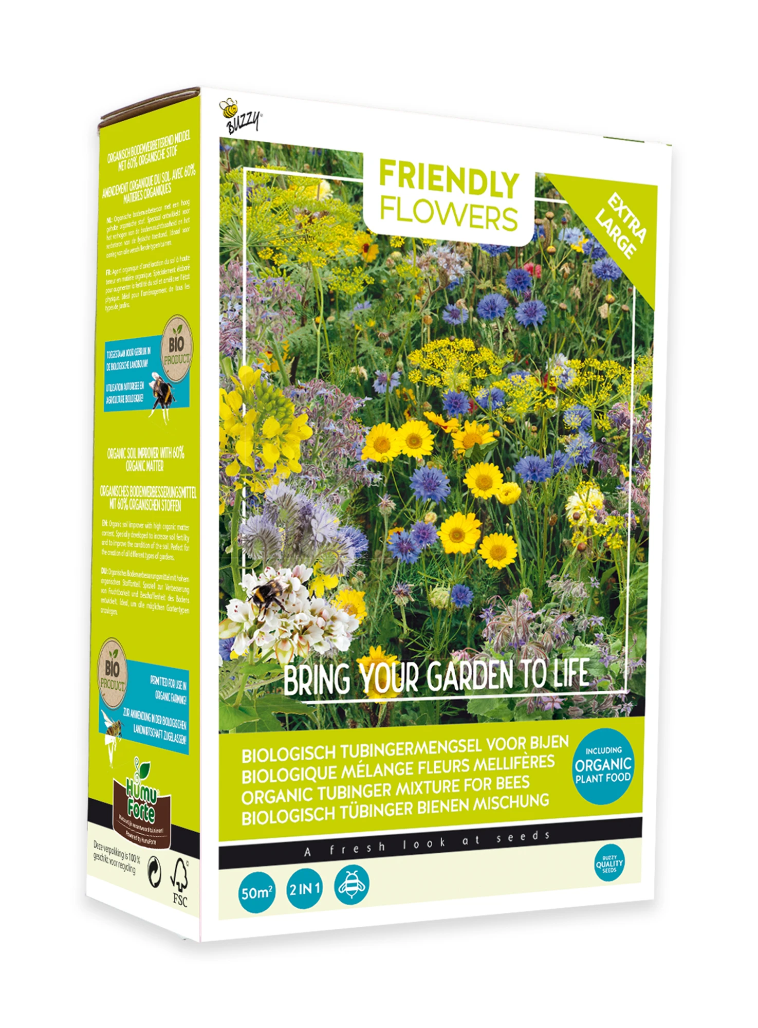 Friendly Flowers XL Tübinger Bienen Mischung (50 M²) | Bienenwiese Von Buzzy Seeds 3 Friendly Flowers XL Tübinger Bienen Mischung (50 M²) | Bienenwiese Von Buzzy Seeds