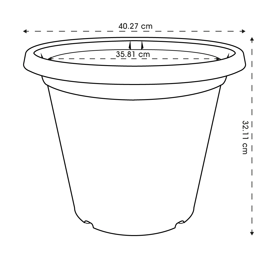 40 Cm Blumentopf Rund Anthrazit | Blumentöpfe Von Clever Pots 4 40 Cm Blumentopf Rund Anthrazit | Blumentöpfe Von Clever Pots – Bild 2