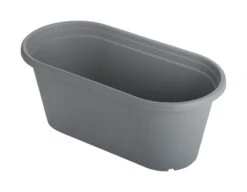 60 Cm Ovaler Blumentrog Anthrazit | Töpfe Von Clever Pots