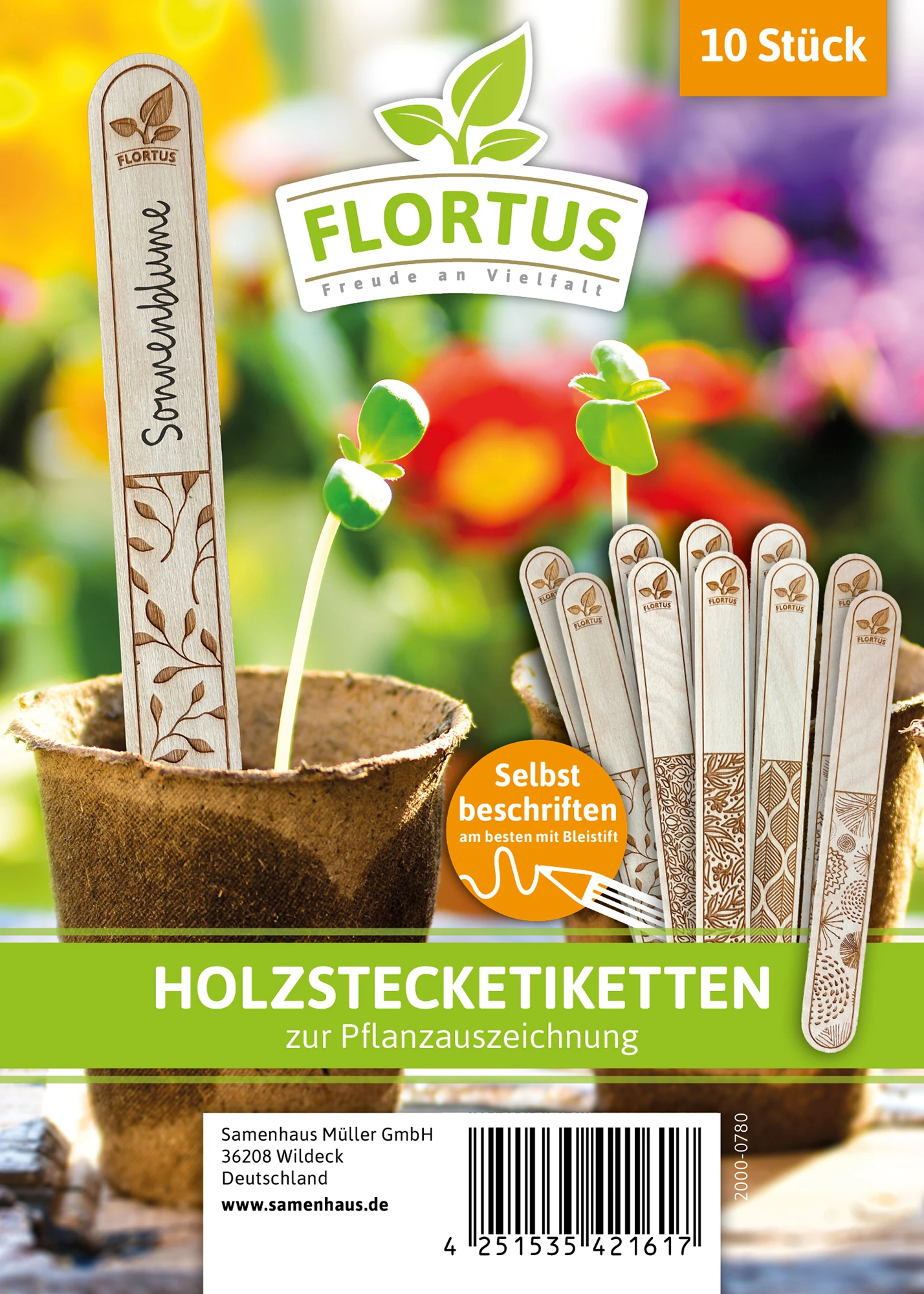 Holzstecketiketten Mit Lasergravur (10 Stück) | Pflanzenetiketten Von FLORTUS 7 Holzstecketiketten Mit Lasergravur (10 Stück) | Pflanzenetiketten Von FLORTUS – Bild 5