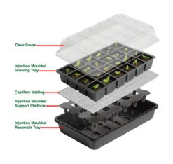 Samenhaus Geschäft -Samenhaus Geschäft 558798 12 Toepfe Selbstbewaesserungs Anzuchtset G166 gl 4