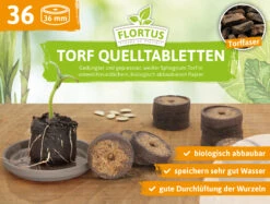 36 Mm Torf Quelltabletten | Torf Quelltabletten Von FLORTUS -Samenhaus Geschäft 558921 36 mm Torf Quelltabletten 2000 0977 36x 1