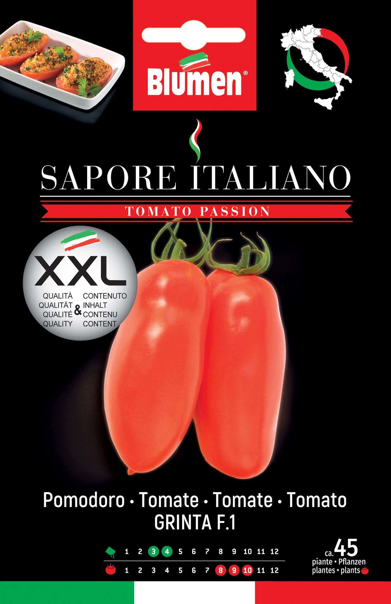 Tomate Sapore Italiano Grinta F1 | Tomatensamen Von BLUMEN Group 3 Tomate Sapore Italiano Grinta F1 | Tomatensamen Von BLUMEN Group