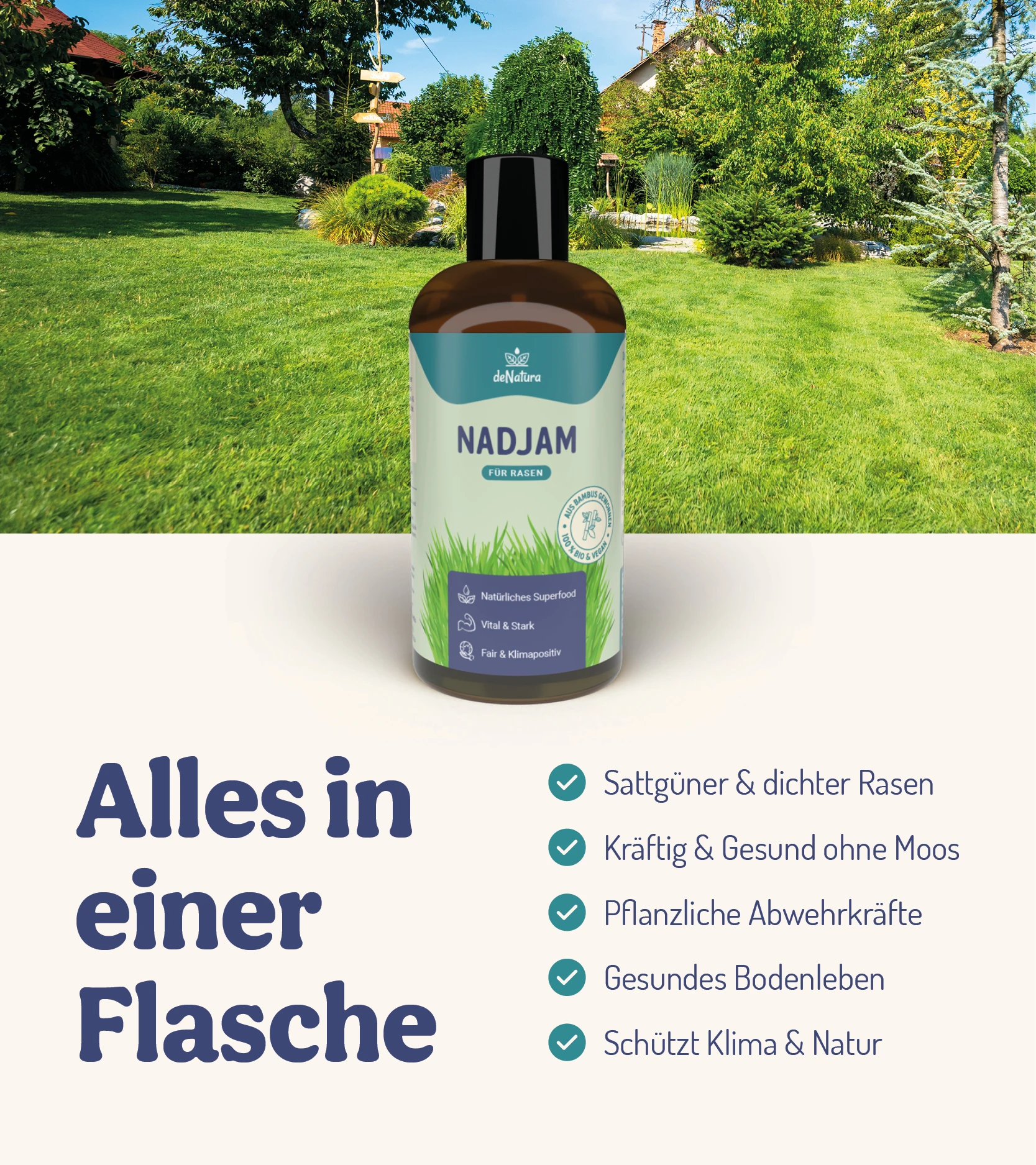 RasenWunder - Für Rasenpflanzen (250 Ml) | Pflanzenstärkungsmittel Von DeNatura 5 RasenWunder - Für Rasenpflanzen (250 Ml) | Pflanzenstärkungsmittel Von DeNatura – Bild 3
