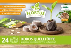 BoQube M &amp; FLORTUS Kokos Quelltöpfe (24 Stück) | Anzuchtzubehör Set Von FLORTUS -Samenhaus Geschäft 562697 BoQube M und FLORTUS Kokos Quelltoepfe 24 Stueck 2000 2385 anthrazit 4